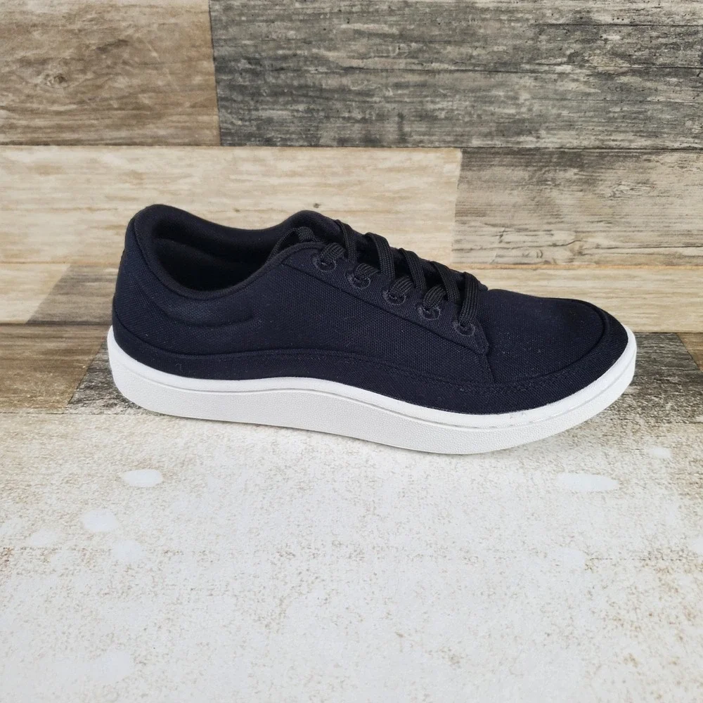 Allbirds Canvas Pacer Womens Shoes Sz 7 W Running Natural Black Lace Up Sneaker